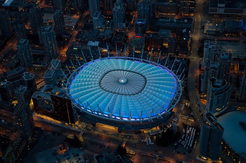 BC Place là sân vận động tại Vancouver có sức chứa 54.500 chỗ BC Place là sân vận động tại Vancouver có sức chứa 54.500 chỗ